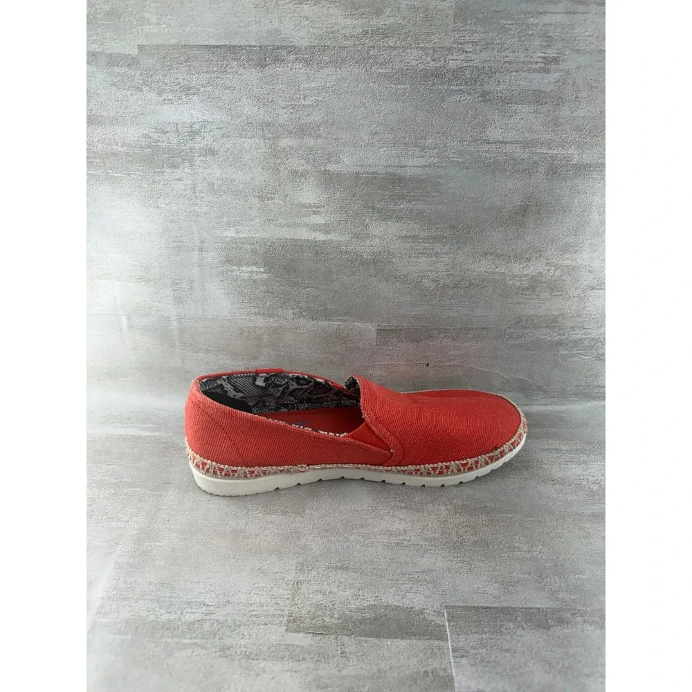BOBS from Skechers B-Loved Women 7.5 Coral Red Slip On Espadrille Shoes 113091